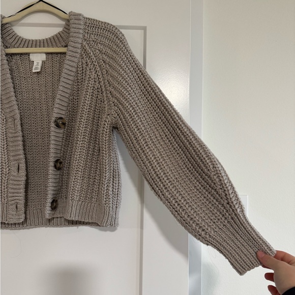 H&M Taupe grey Knit Cardigan - Picture 3 of 6